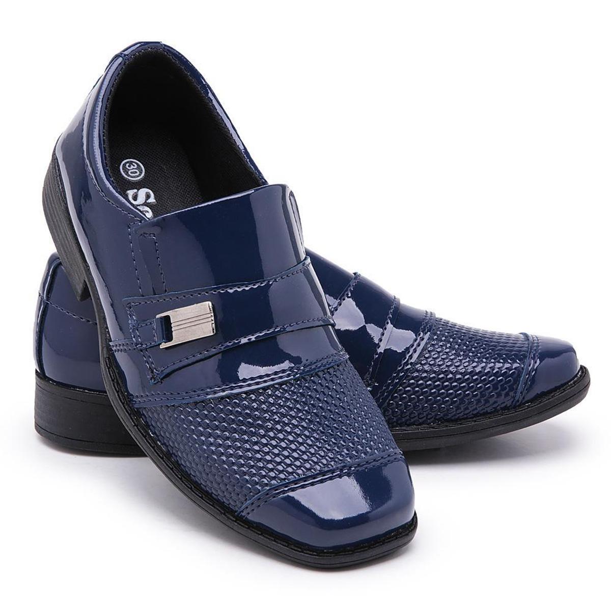 Sapato Social Infantil Menino - Vários Modelos e Tamanhos 24-37 - Azul |  Netshoes