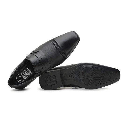 Sapato Social Jota Pe Air Freeman Masculinos - Ref.: 82001 - Preto Menor preço em Sapato Social Jota Pe Air Freeman Masculinos - Ref.: 82001 - Preto