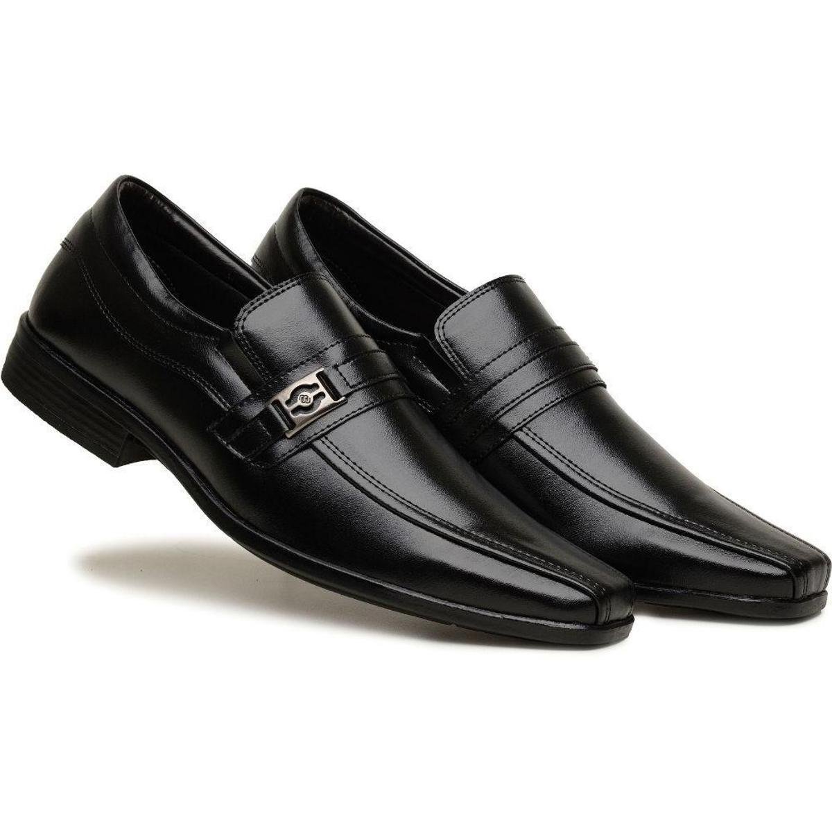 Sapato Social Masculino Bonito e Elegante com Fivela Preto
