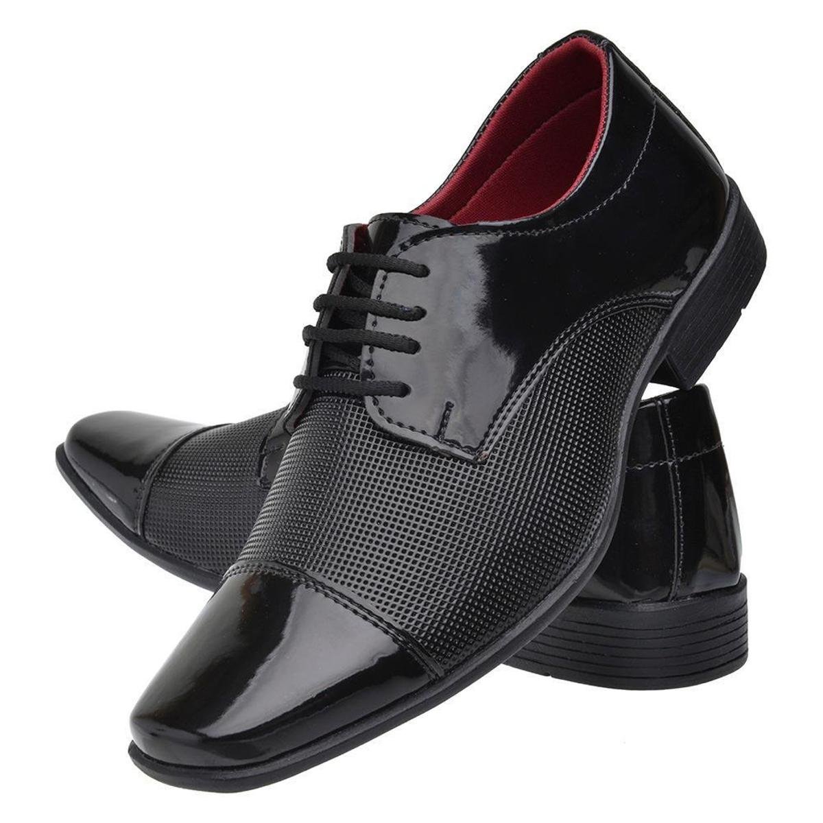 Sapato Social Masculino Cano Curto Macio - Preto | Netshoes