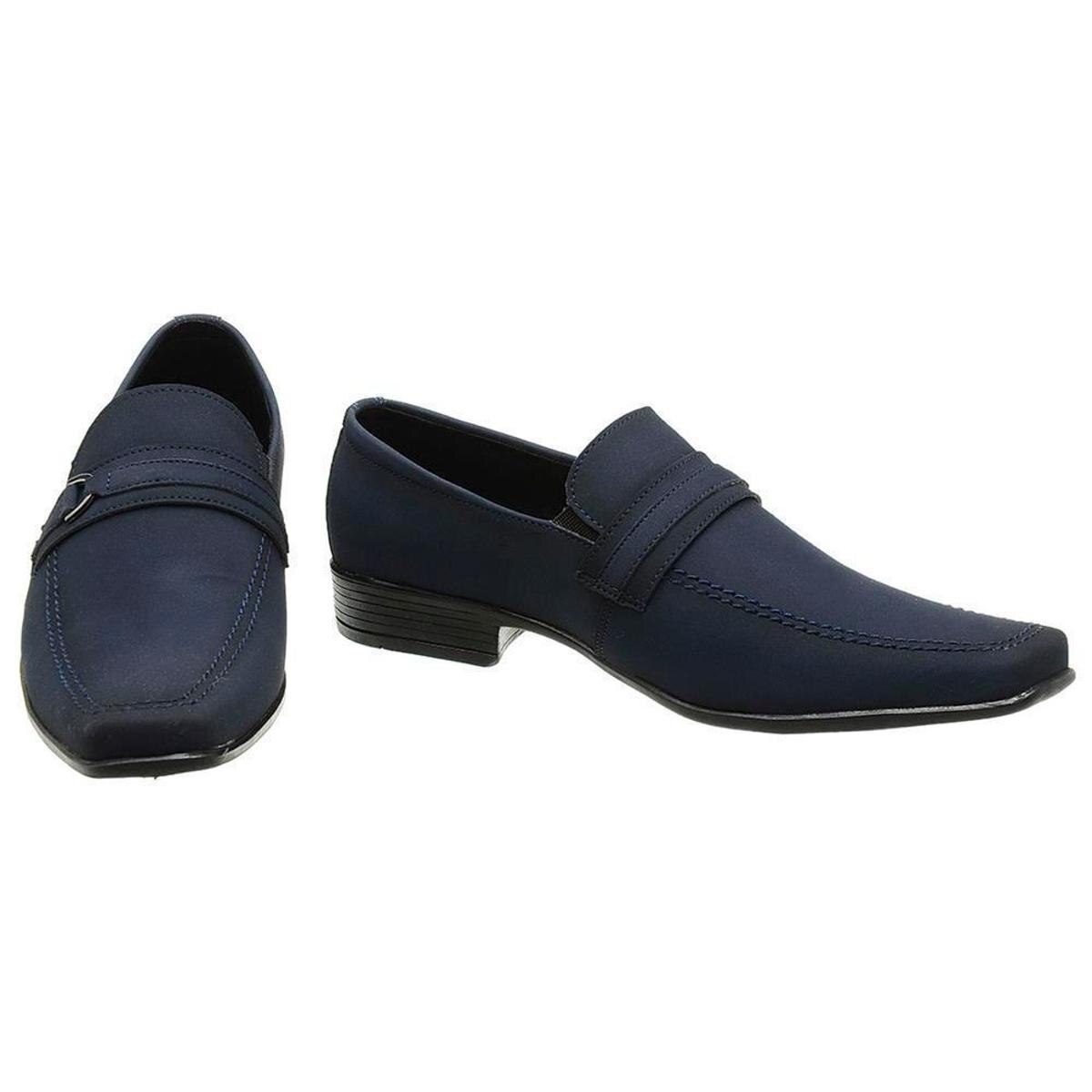 Sapato Social Masculino Clássico Fashion Elegante Elástico - Marinho |  Netshoes