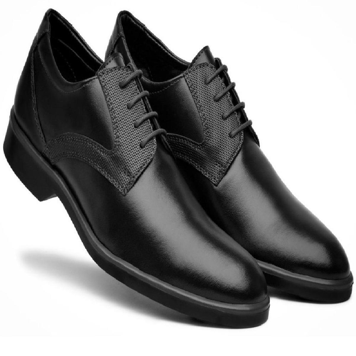 Sapato Social Masculino com Cadarço Detalhes Perfuro \u200be Bico Redondo |  Netshoes