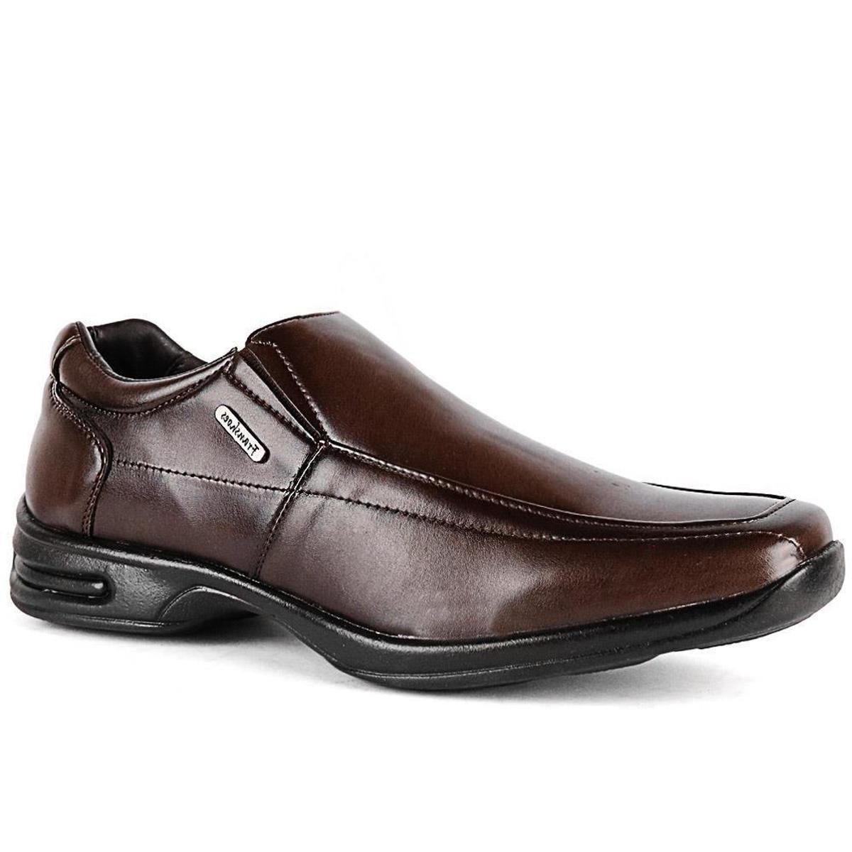 Sapato Social Masculino Conforto Calce Fácil Amortecimento Macio SF Outlet  - Café | Netshoes
