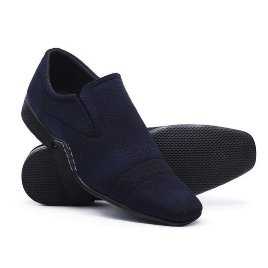 Sapato Social Masculino Conforto Casual Eleganci - Azul Menor preço em Sapato Social Masculino Conforto Casual Eleganci - Azul