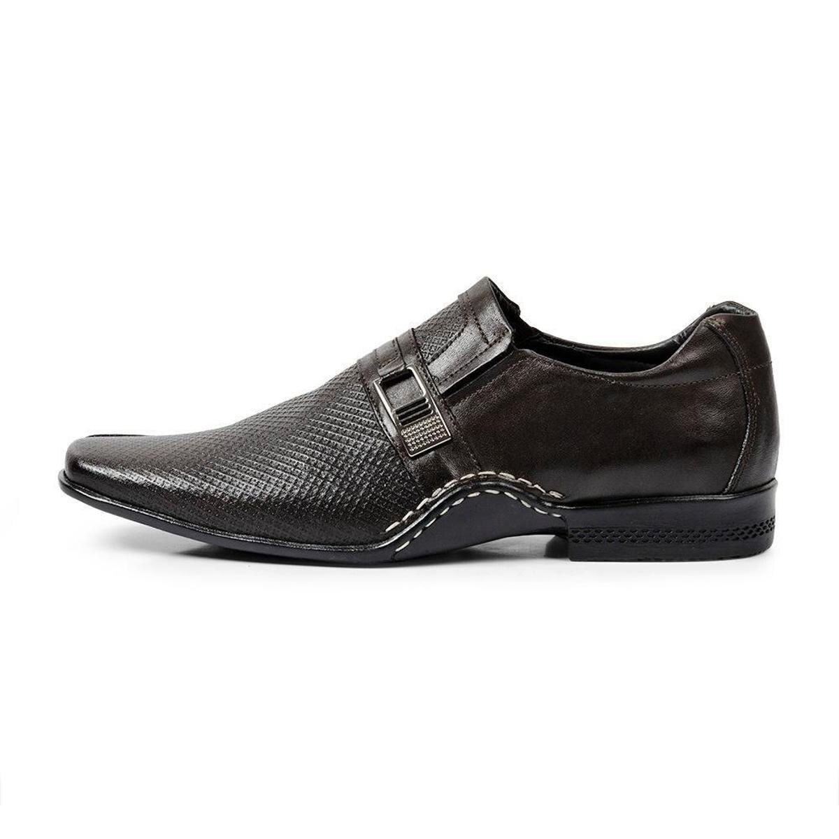 Sapato Social Masculino Couro Calçadonet 9032 Café 37 - Preto | Netshoes