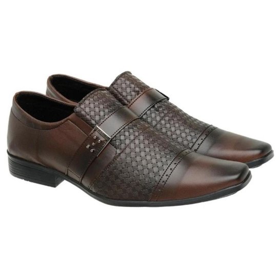 Sapato Social Masculino Elástico Fivela Textura Conforto - Marrom é ruim? Sapato Social Masculino Elástico Fivela Textura Conforto - Marrom é boa?