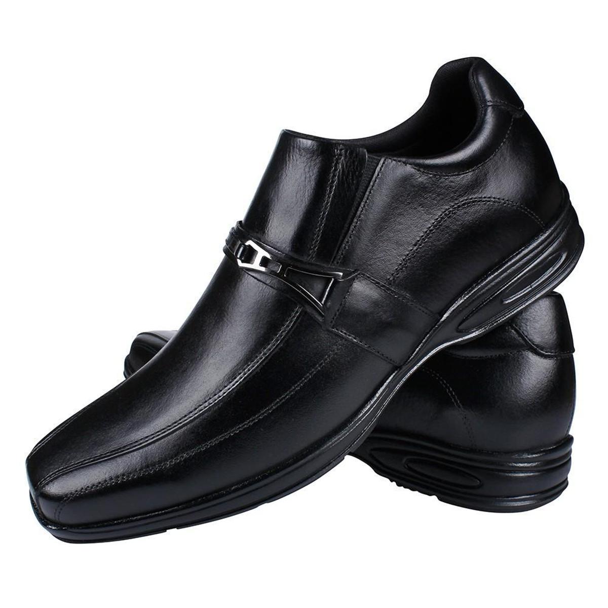 Sapato Social Masculino Em Couro Ortopédico Hype - Preto | Netshoes