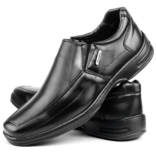 Sapato Social Masculino Linha Conforto Calce Fácil - Preto Menor preço em Sapato Social Masculino Linha Conforto Calce Fácil - Preto