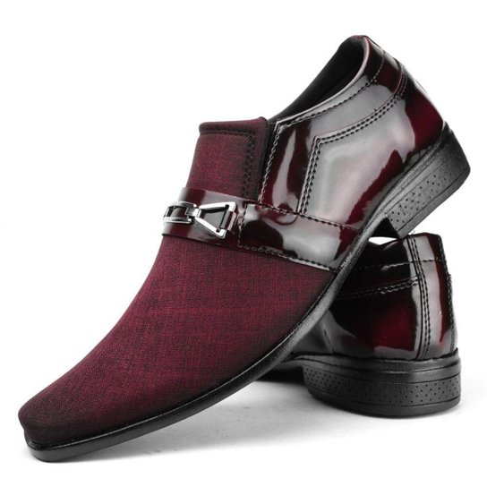 Sapato Social Masculino Linha Esporte Fino Conforto - Vermelho Menor preço em Sapato Social Masculino Linha Esporte Fino Conforto - Vermelho