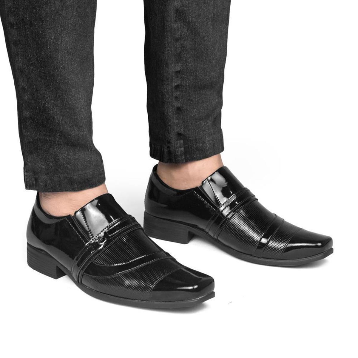 Sapato Social Masculino Moderno Conforto Macio Elegante - Preto | Netshoes