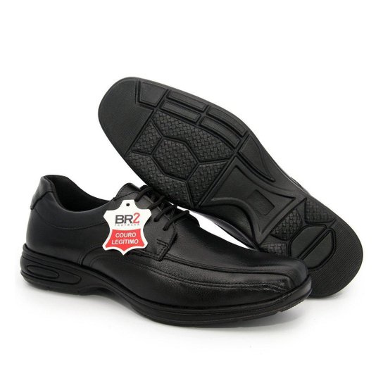 Sapato Social Masculino Ortopédico Couro Legitimo Palmilha GEL, Confortável,Envio em todo Brasil - Preto Menor preço em Sapato Social Masculino Ortopédico Couro Legitimo Palmilha GEL, Confortável,Envio em todo Brasil - Preto