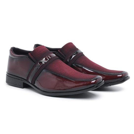 Sapato Social Masculino Oxford Couro Diamante Classe Estilo e Conforto ref 1002 - Vinho Menor preço em Sapato Social Masculino Oxford Couro Diamante Classe Estilo e Conforto ref 1002 - Vinho