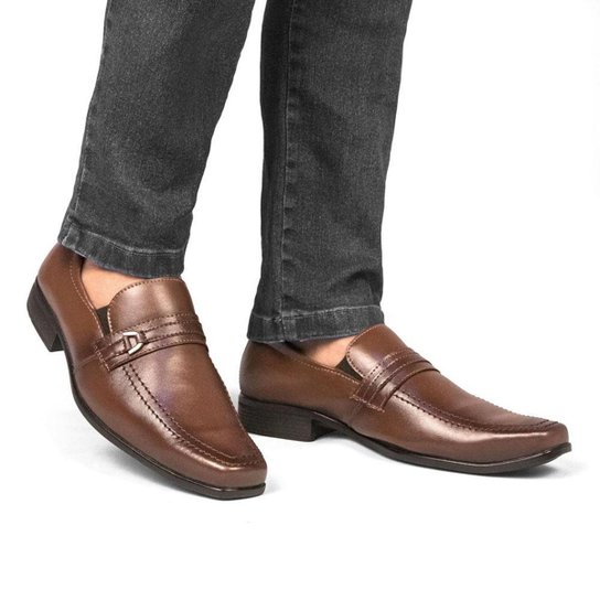 Sapato Social Mocassim Masculino Moderno em Couro com Elástico Sanlorenzo 1103 - Marrom Menor preço em Sapato Social Mocassim Masculino Moderno em Couro com Elástico Sanlorenzo 1103 - Marrom