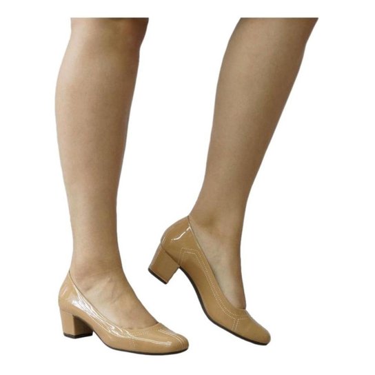 Sapato Social Salto Baixo Grosso Feminino Confortável 810 Preto Nobuck 39 - Nude Menor preço em Sapato Social Salto Baixo Grosso Feminino Confortável 810 Preto Nobuck 39 - Nude