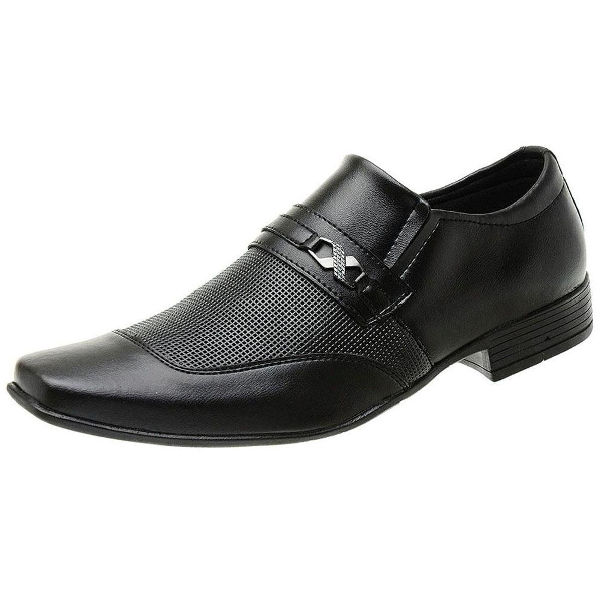 Sapato Social San Lorenzo Clássico Fivela - Preto | Netshoes