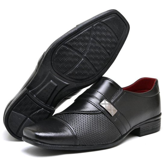 Sapato Social Siroco Masculino Fivela Top Flex - Preto Menor preço em Sapato Social Siroco Masculino Fivela Top Flex - Preto