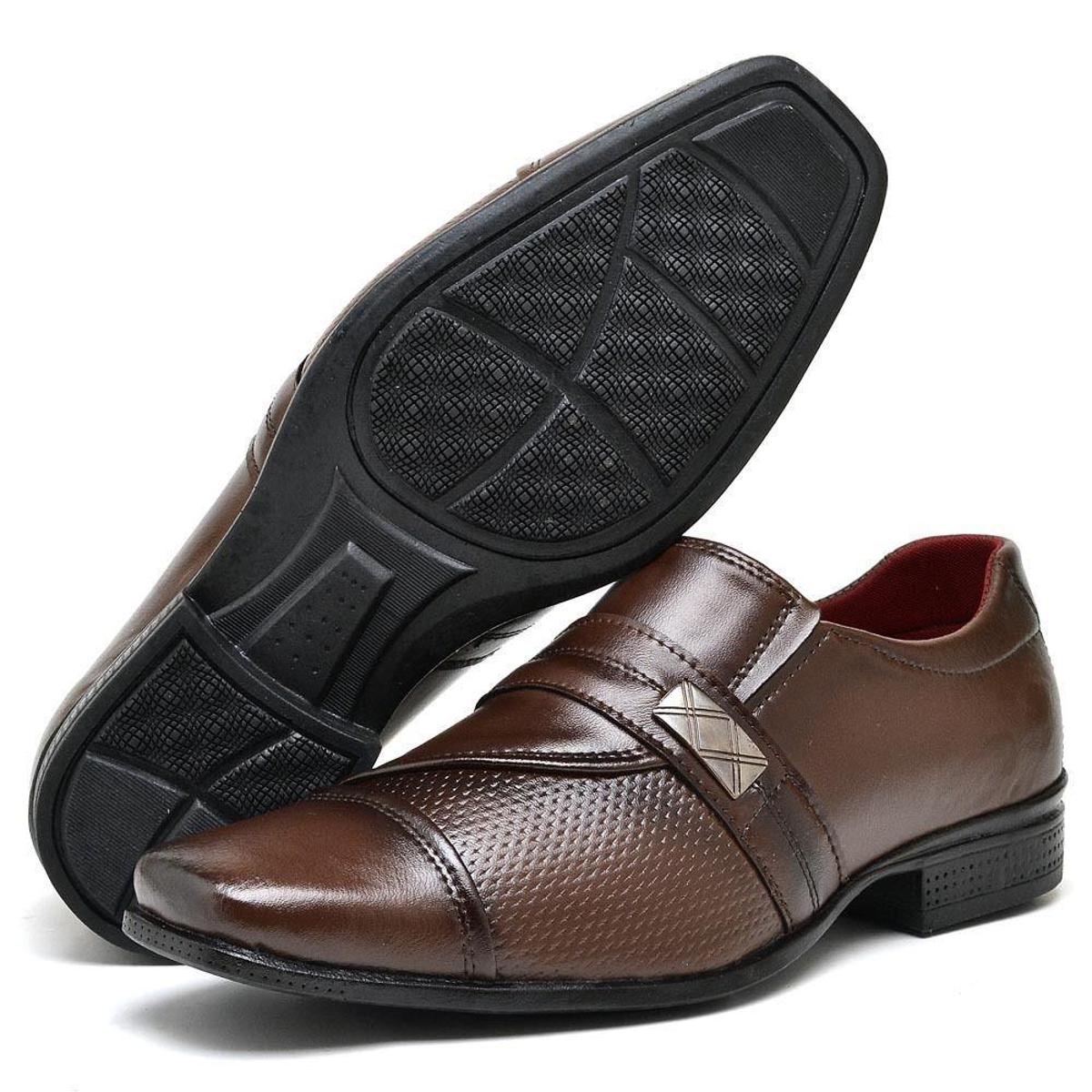 Sapato Social Siroco Masculino Fivela Top Flex - Marrom | Netshoes