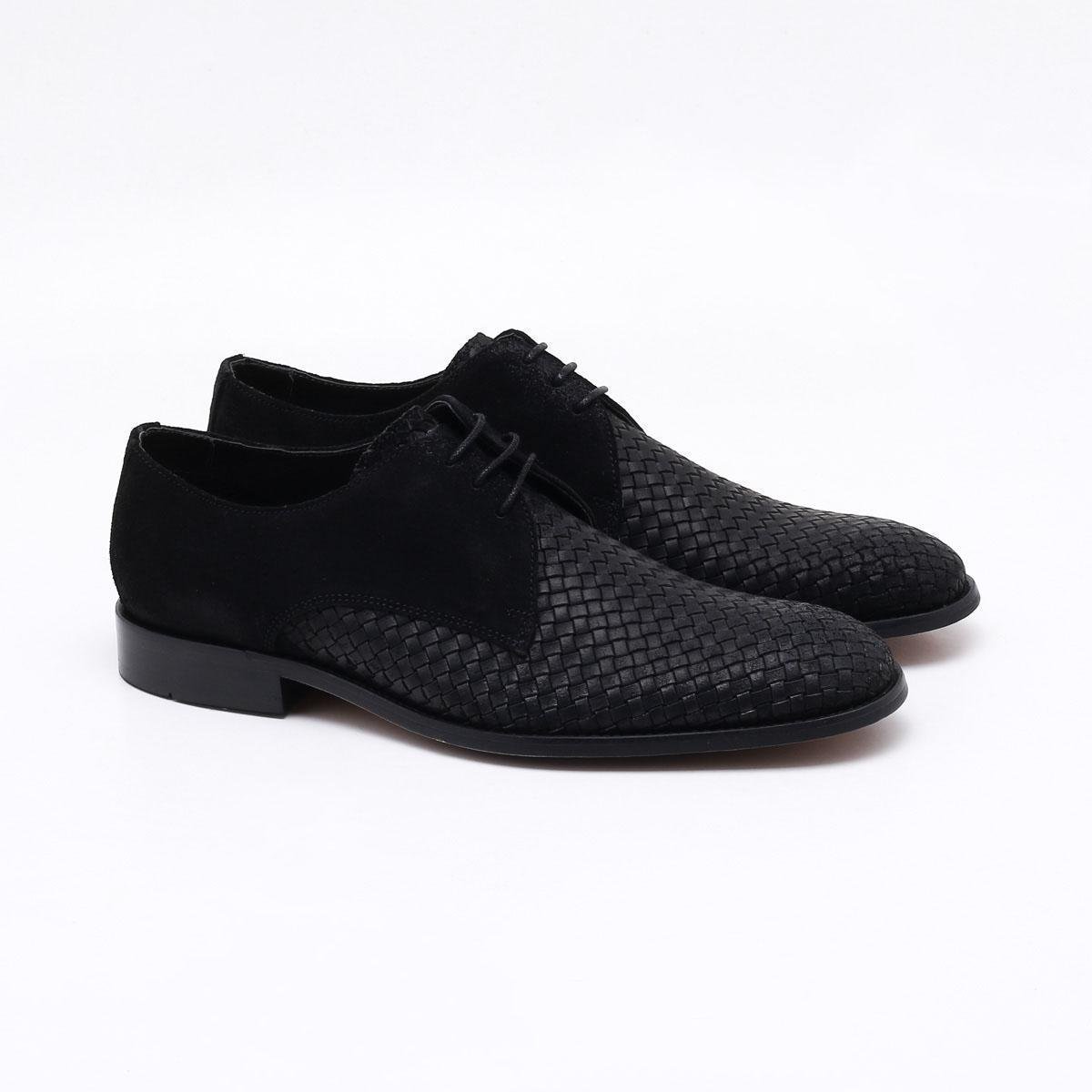 Sapato Social Spazzolato Camurça - Preto | Netshoes