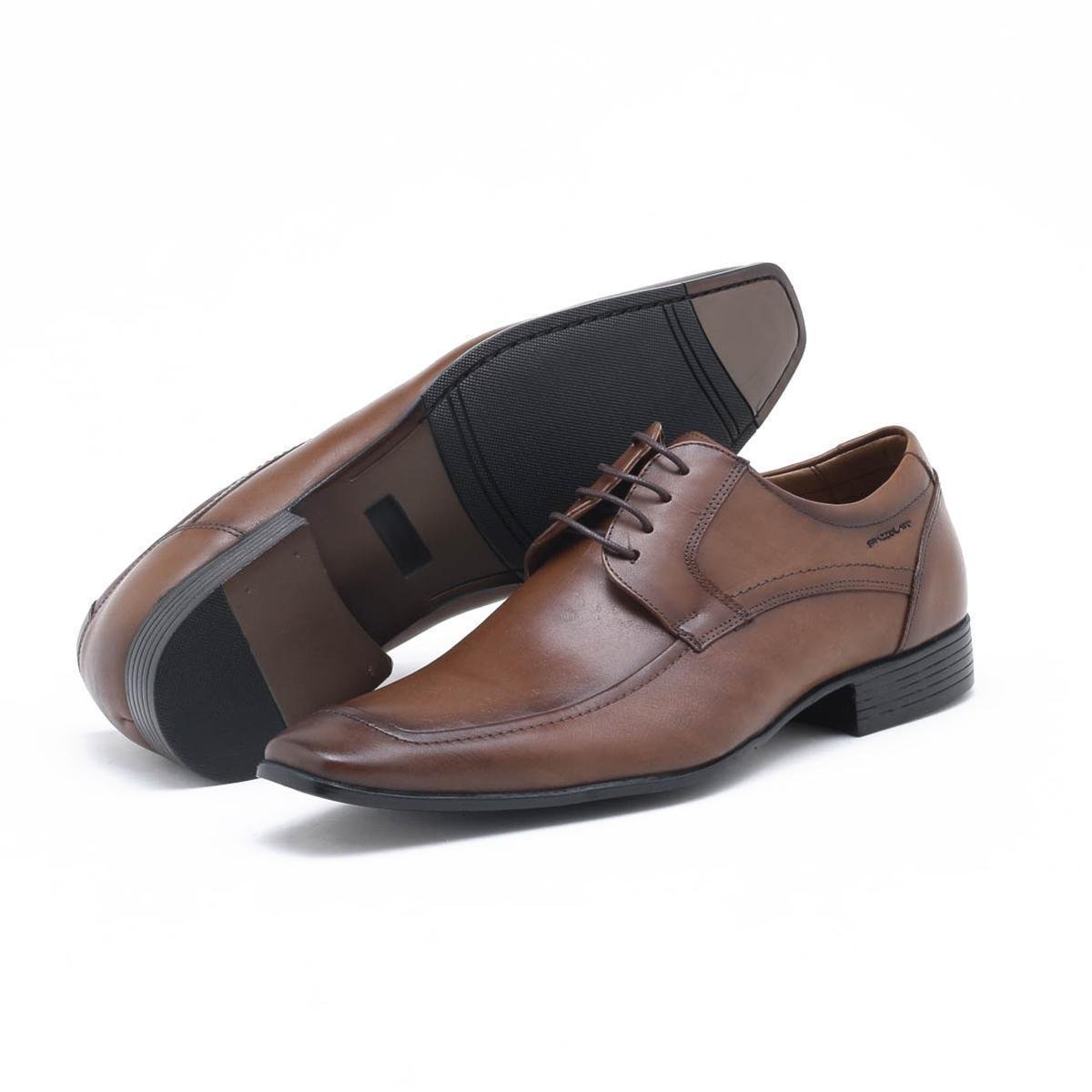 Sapato Social Spazzolato Couro Masculino - Marrom | Netshoes