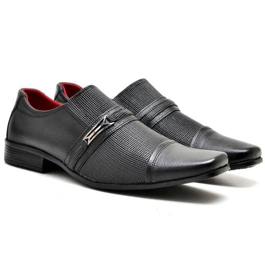 Sapato Social Top Flex Fivela Masculino - Preto Menor preço em Sapato Social Top Flex Fivela Masculino - Preto
