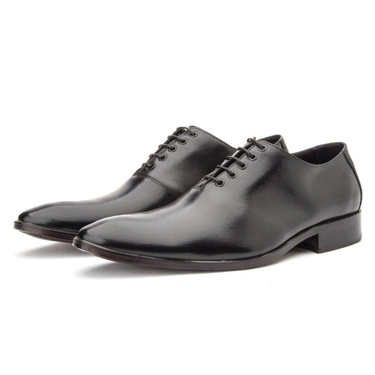 Sapato Social Wholecut Bigioni em Couro Preto 44 - Preto | Netshoes