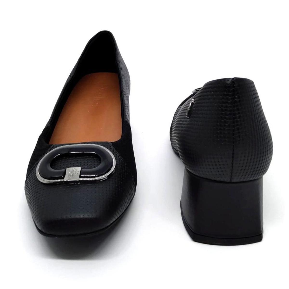 Sapato Usaflex Preto Joanete Feminino Ortopédico Com Salto Bloco - Preto |  Netshoes