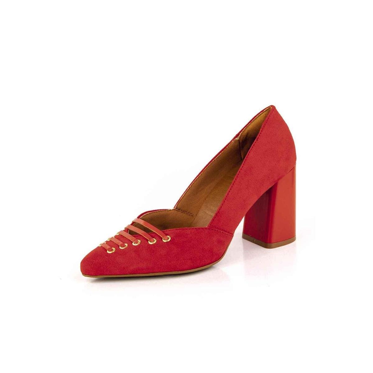 scarpin vermelho confortavel