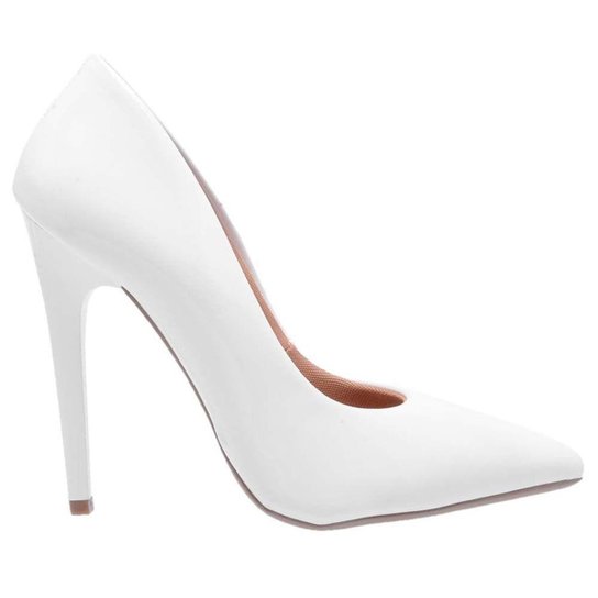 Scarpin Casual Ellas Online Feminino - Branco Menor preço em Scarpin Casual Ellas Online Feminino - Branco