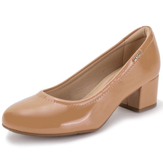 Scarpin Modare Salto Médio Bico Redondo Verniz Nude 36 - Nude Menor preço em Scarpin Modare Salto Médio Bico Redondo Verniz Nude 36 - Nude