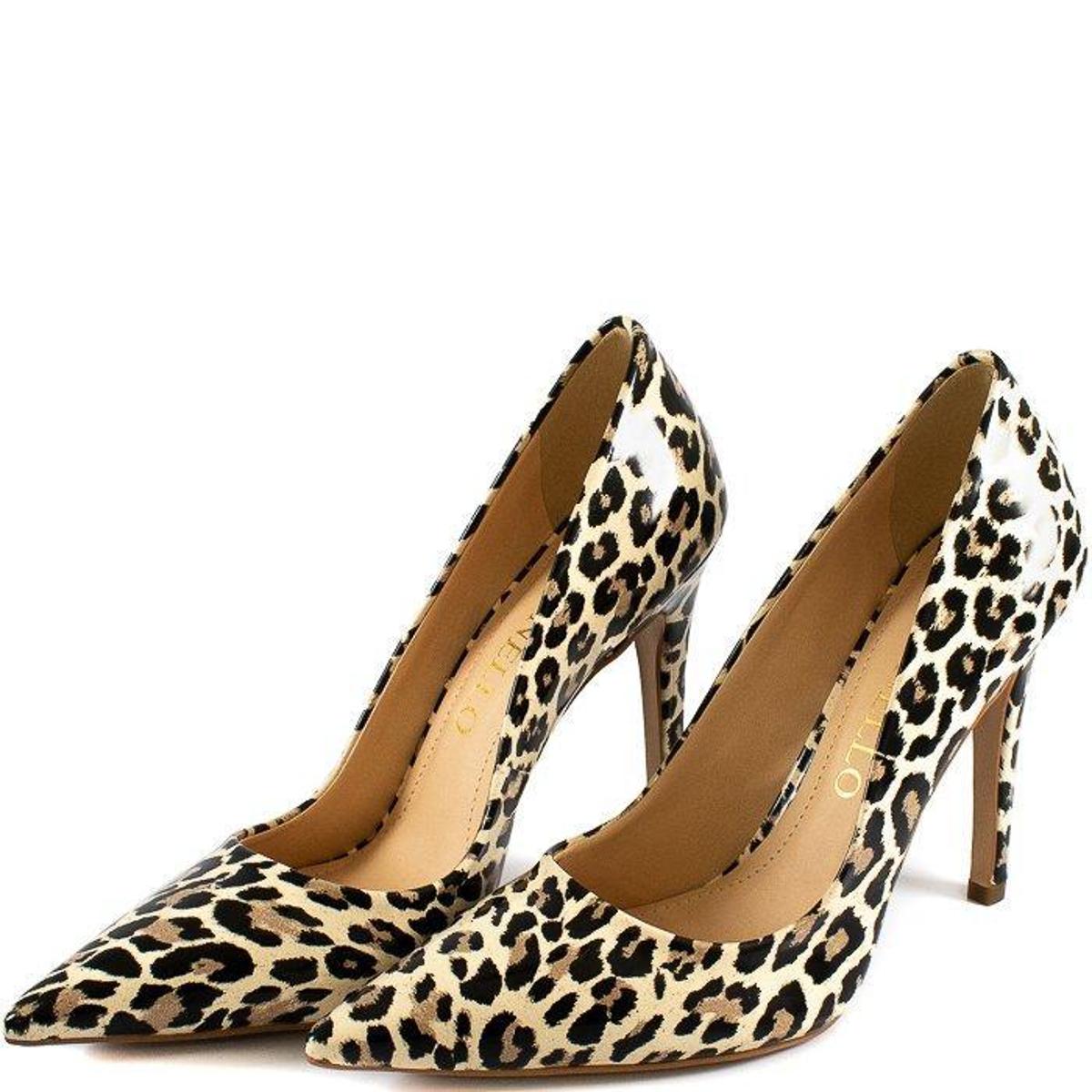 Scarpin Verniz Animal Print 2020 Cecconello 1459001 - Onça | Netshoes