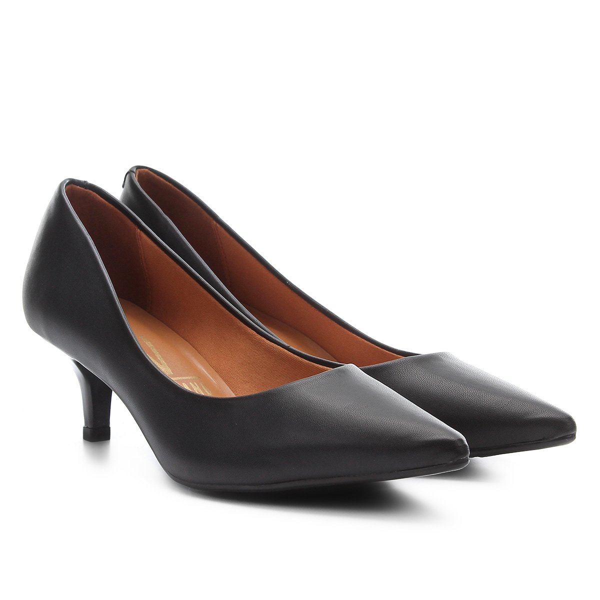 scarpin bico fino salto baixo