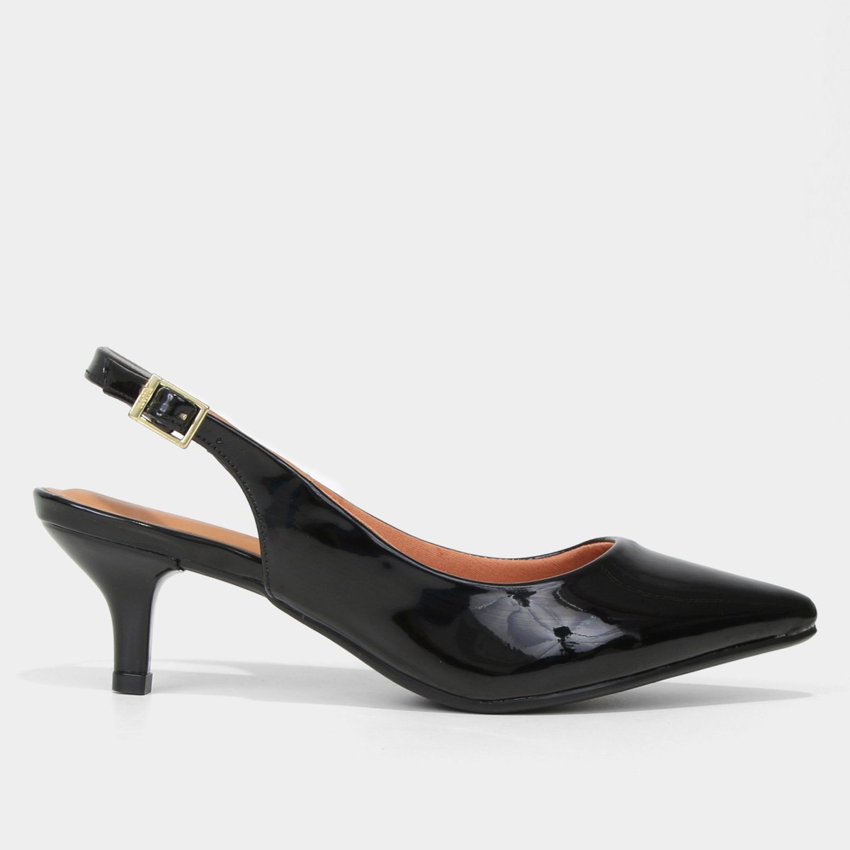 Scarpin Vizzano Salto Baixo Bico Fino Menor preço em Scarpin Vizzano Salto Baixo Bico Fino