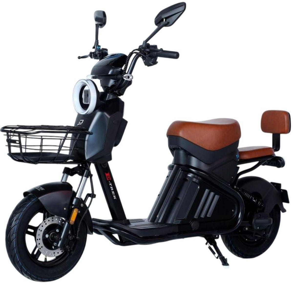 Scooter Bicicleta Elétrica 1000W com Entrada USB E-Trek Duos Preta