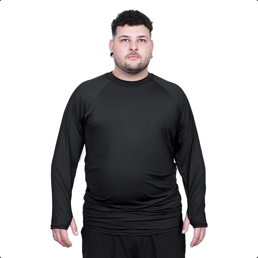Segunda Pele Térmica Masculina Plus Size Proteção Solar Uv