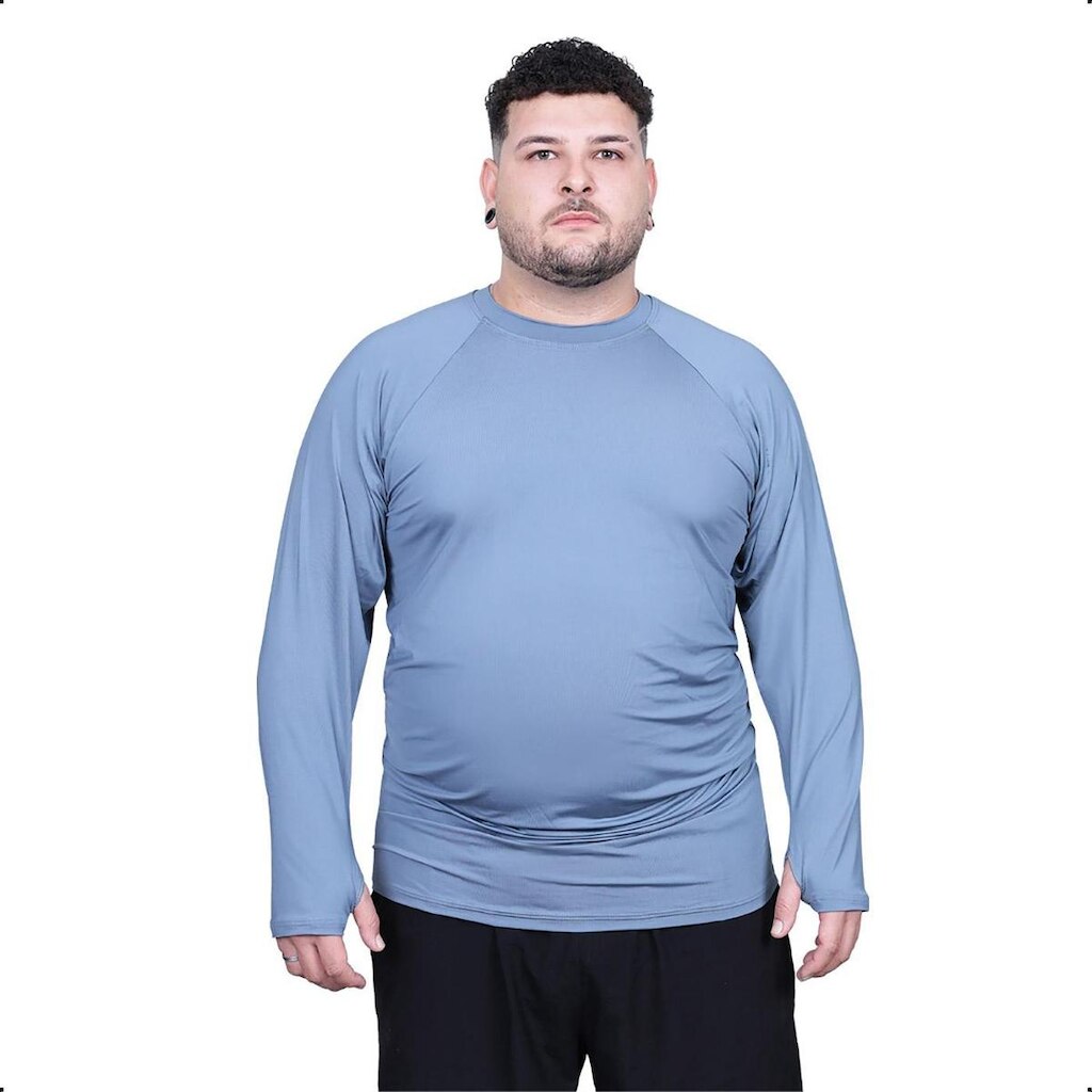 Segunda Pele Térmica Masculina Plus Size Proteção Solar Uv