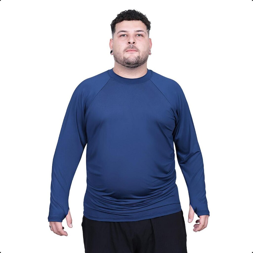 Segunda Pele Térmica Masculina Plus Size Proteção Solar Uv