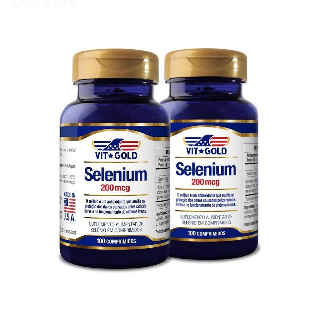 Selênio 200mcg Vitgold KIT2x 100 comprimidos