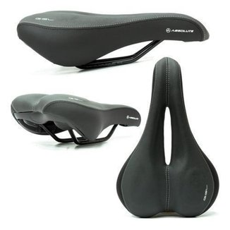 Selim Banco Bike Absolute Gel Mtb Vazado Mtb Top Preto/cinza