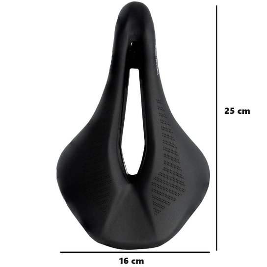 Selim bicicleta MTB vazado anti prostático Promend 160 mm