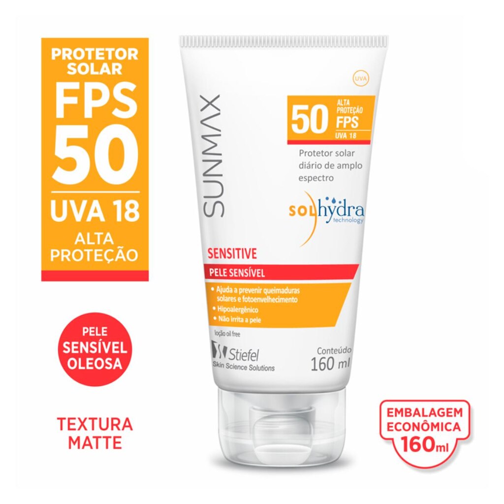 Sensitive FPS50 Sunmax - Protetor Solar 160ml