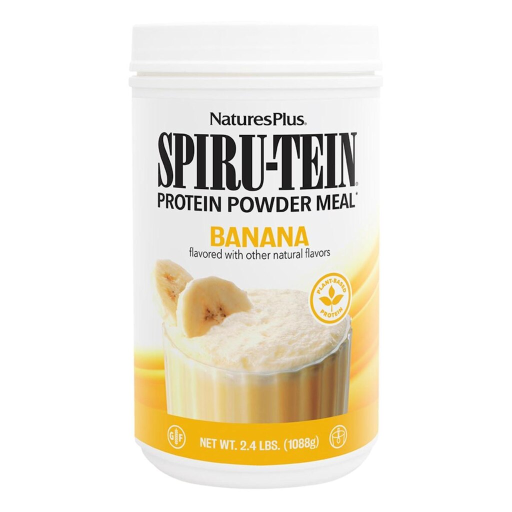 Shake de proteína NaturesPlus SPIRU-TEIN Banana 1,1 kg x2
