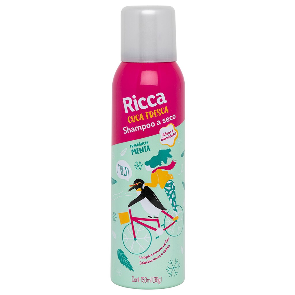 Shampoo a Seco Ricca Cuca Fresca - Menta - 150ml