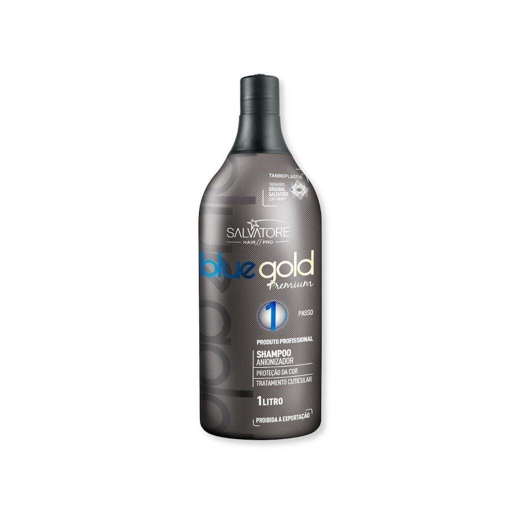 Shampoo Antirresíduos Salvatore BlueGold 1L Limpeza Profunda