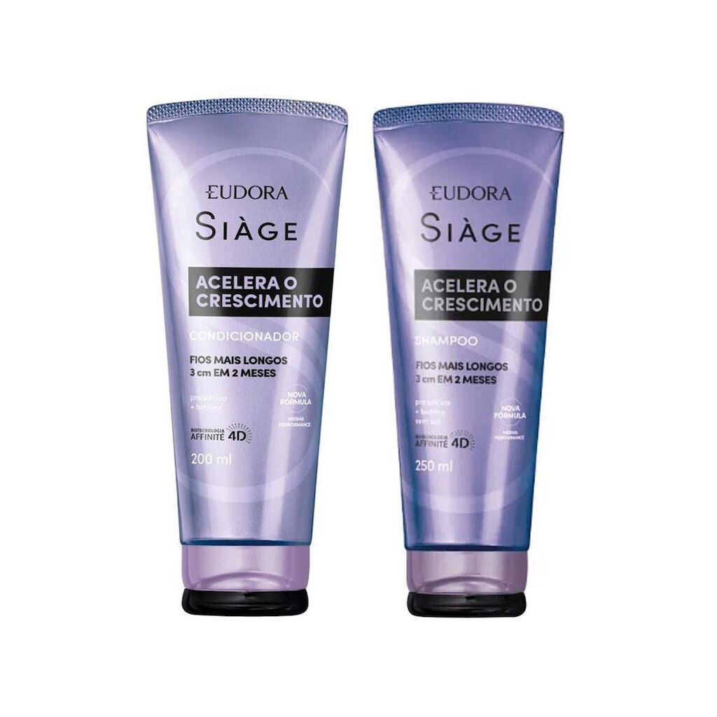 Shampoo e Condicionador Eudora Siàge Acelera o Crescimento