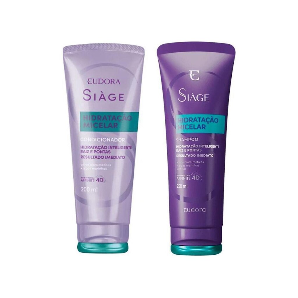 Shampoo e Condicionador Eudora Siàge Hidratação Micelar