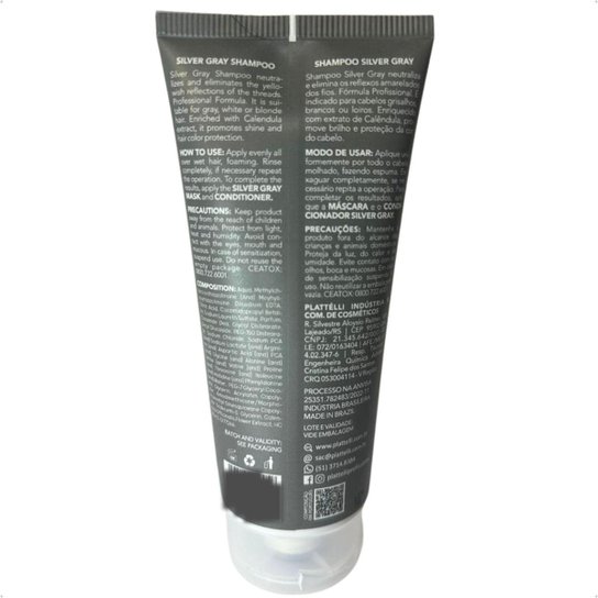 Shampoo Plattelli Silver Gray 200ml