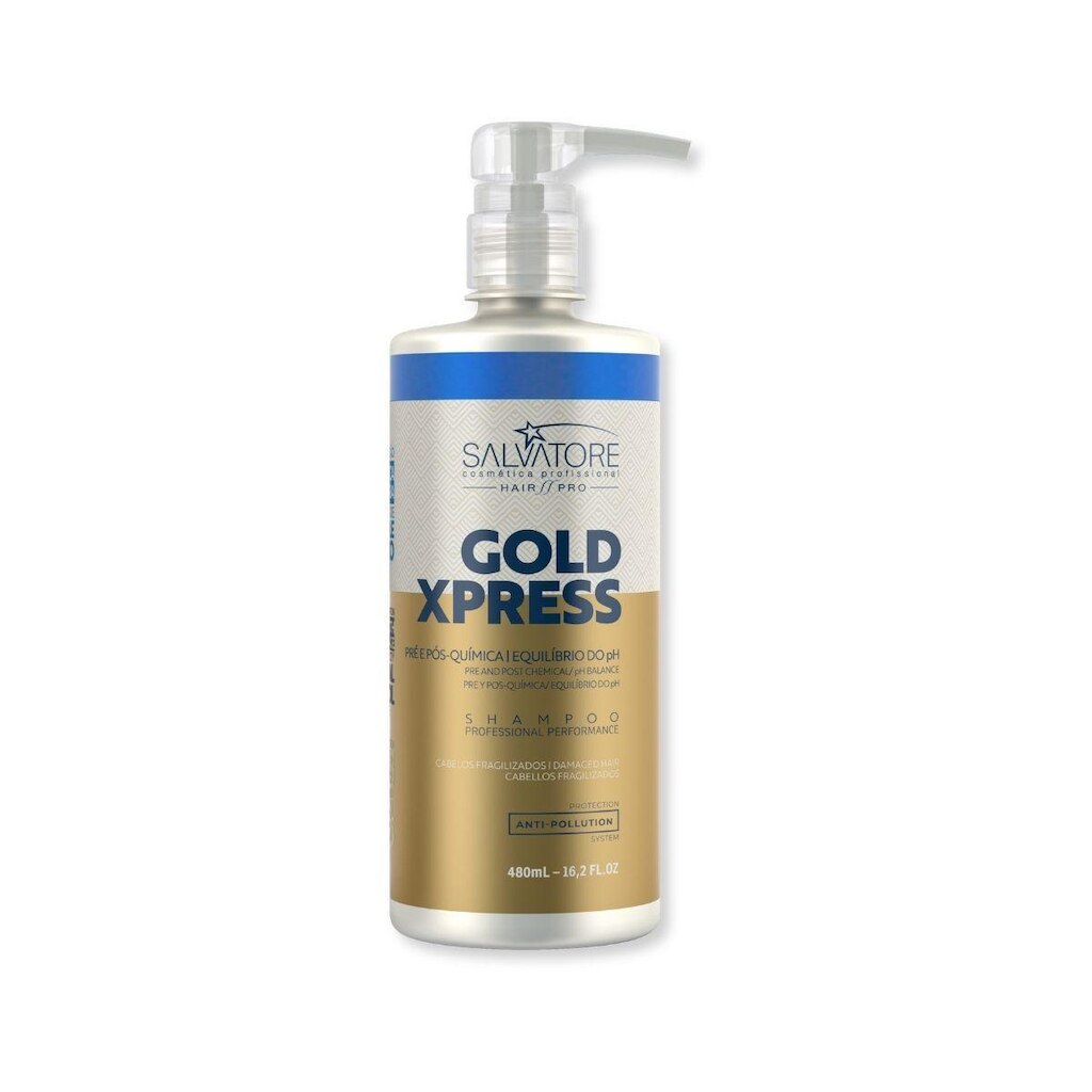 Shampoo Profissional Gold Xpress 480ml Cabelos Danificados