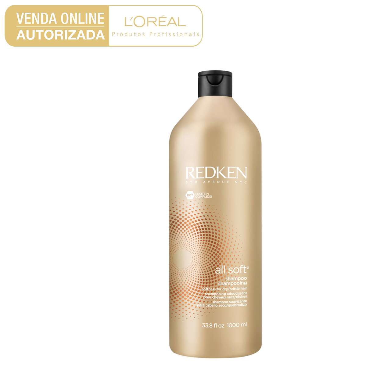 Shampoo Redken All Soft 1L Menor preço em Shampoo Redken All Soft 1L