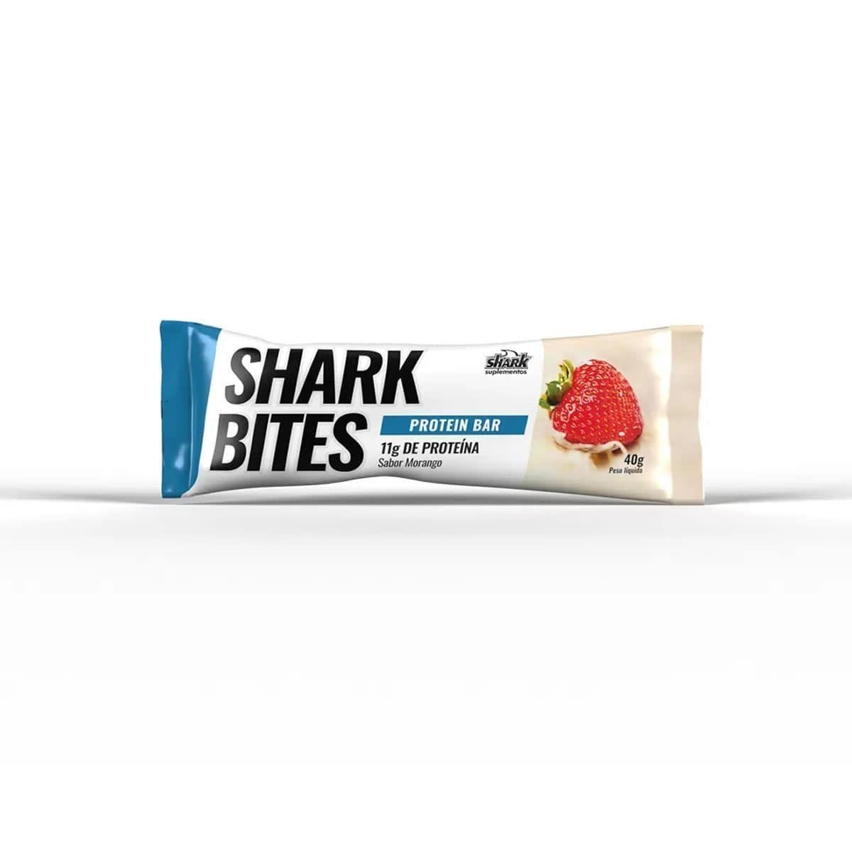 Shark Bites 1 Unidade 40g Morango Shark Pro Morango Netshoes