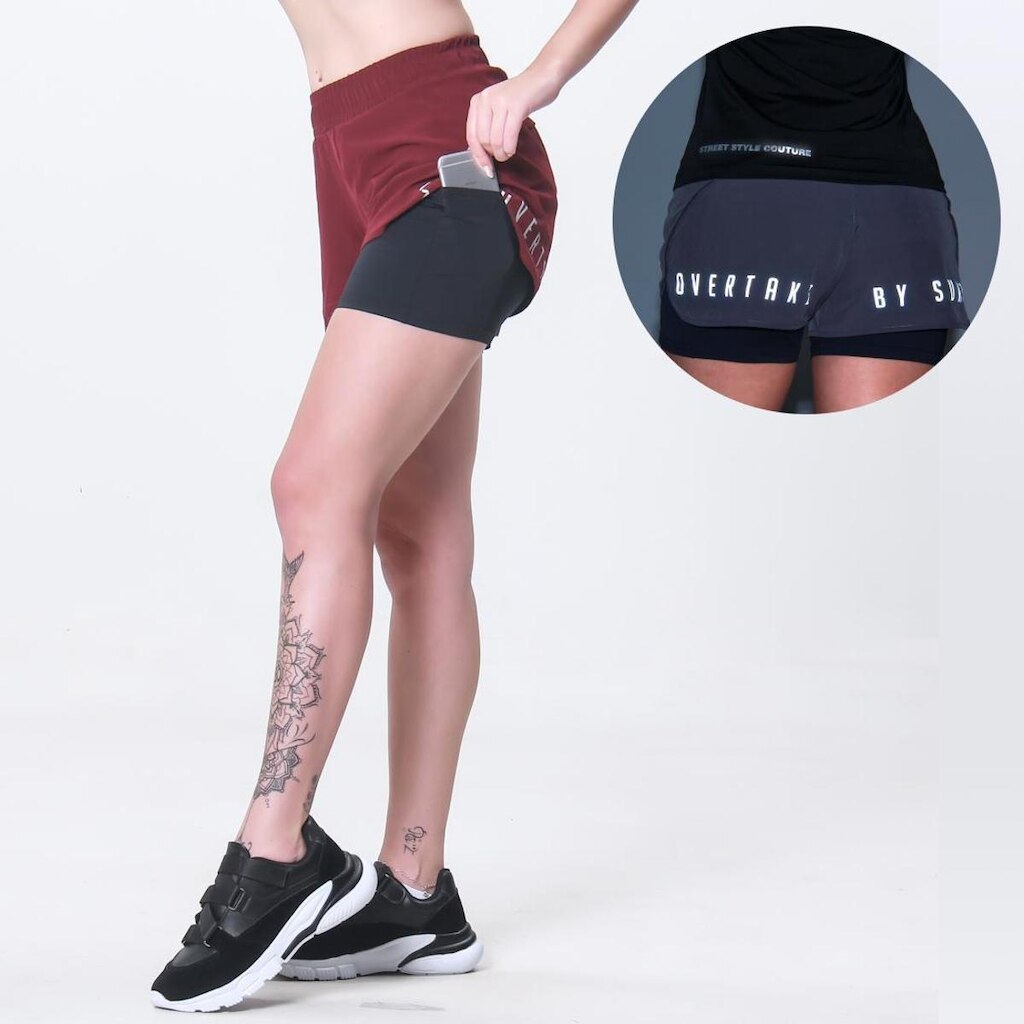 Short 2 em 1 Feminino Surty Reflect Loose